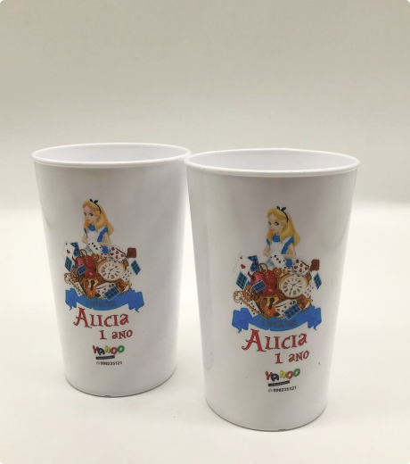 Copos Twister Acrílico 480ml personalizados com tampa e canudo